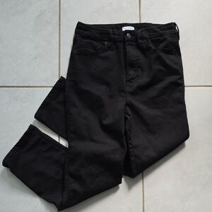 Good American Good Curve Straight Leg Jeans Black Size 10/30 High Rise